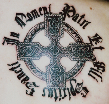 Tattoo Galleries: Celtic cross with Prayer Tattoo Design